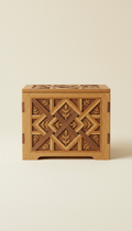 Heritage pattern wooden toy storage box